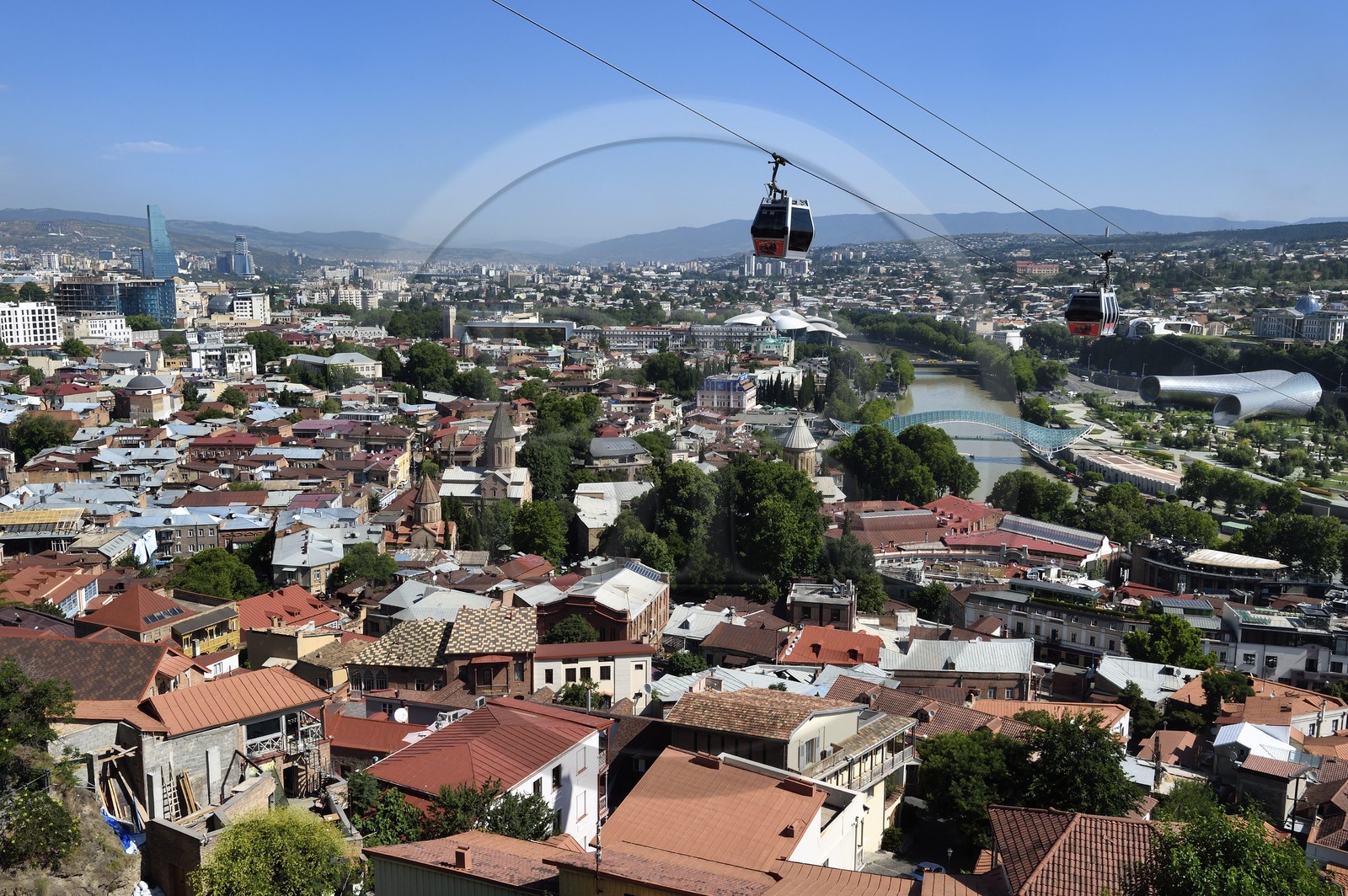 Géorgie, Tbilissi, vue générale depuis la forteresse de Narikala