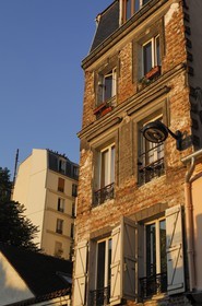 France, Paris, buildings of the rue des Cascades