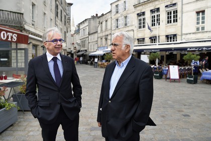 France, Charente-Maritime (17), La Rochelle, Maxime Bono, ancien maire de La Rochelle (à gauche) et Jean Ferru (à droite)