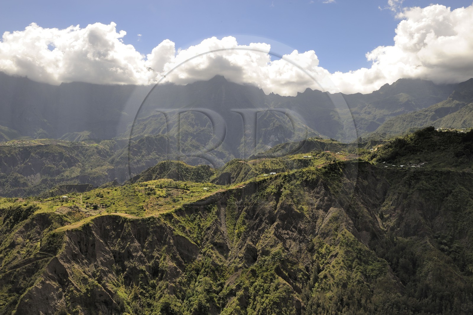 France, île de la Réunion, cirque de Cilaos, classé Patrimoine Mondial de l'UNESCO