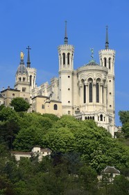 France, Rhône (69), Lyon, site historique classé Patrimoine Mondial de l'UNESCO, Basilique Notre Dame de Fourvière