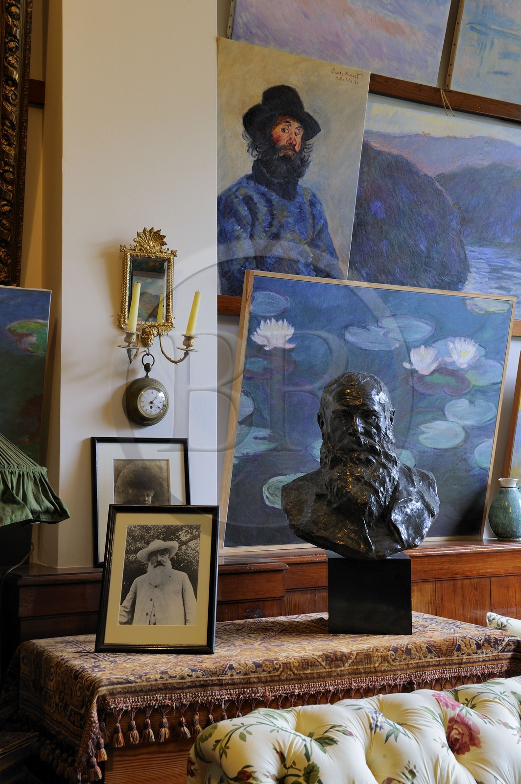 France, Eure, Giverny, Claude Monet 's house, the first workshop converted into living room and presentation room in his lifetime