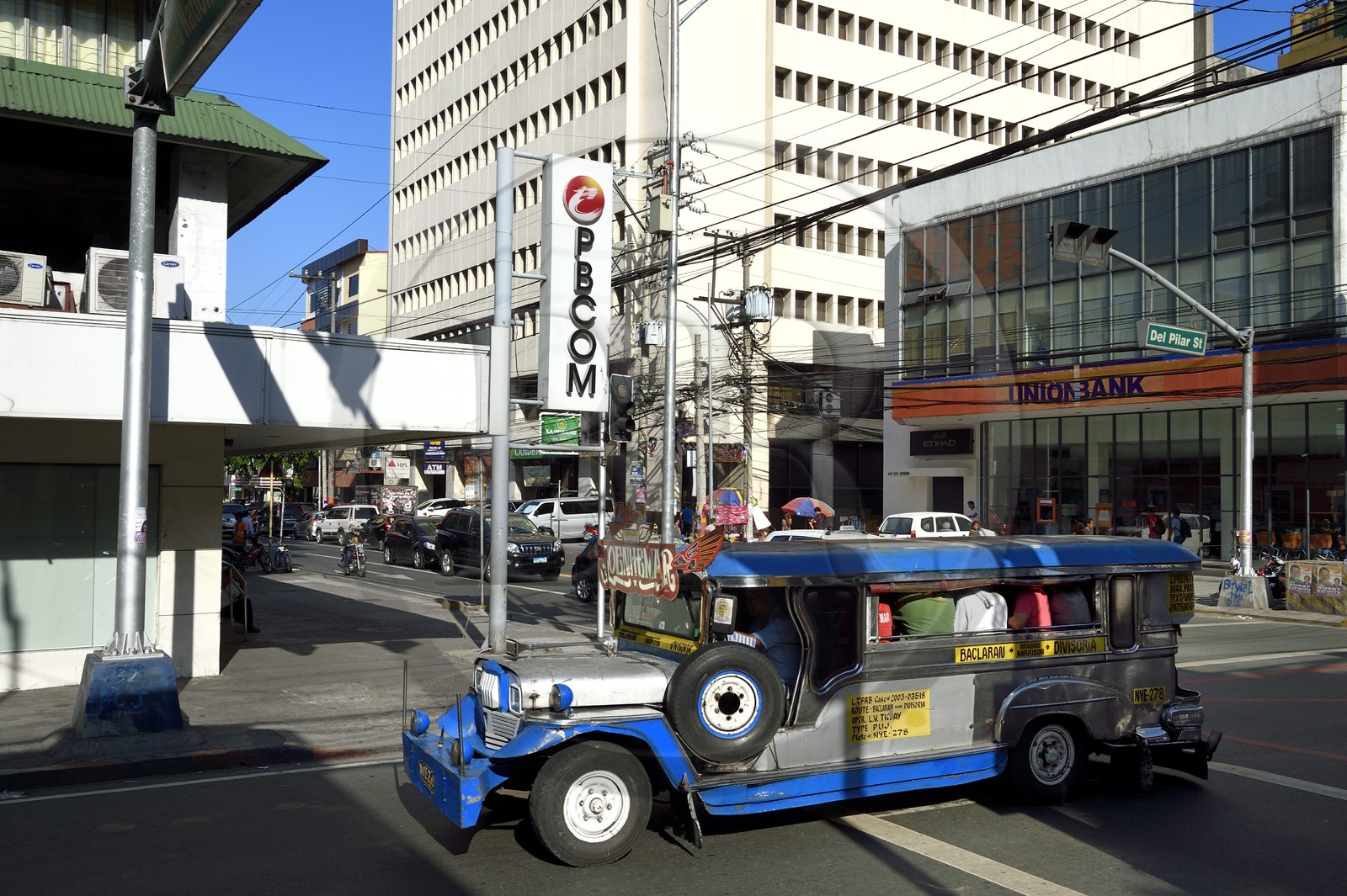 Philippines, Luzon island, Manila, Ermita district, jeepney (elongated jeep to transport passengers)