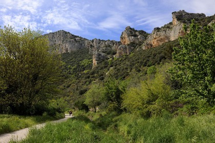 France, Hérault (34), village médiéval de Saint-Guilhem-le-Désert, le Val de Gellone, le Bout du Monde ou cirque de l'Infernet