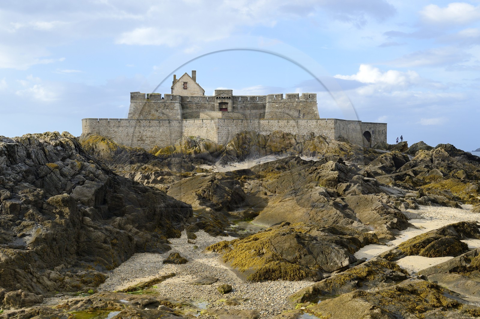 France, Ille-et-Vilaine (35), côte d'émeraude, Saint-Malo, Fort national construit par Vauban et Garangeau au XVIIème siecle