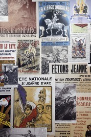 France, Seine-Maritime (76), Rouen, le palais archiépiscopal, musée Historial Jeanne d'Arc, reproductions d'affiches