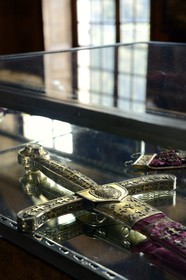 France, Meurthe-et-Moselle, Saintois region, Castle of Beauvau-Craon also called chateau d'Haroué, sword of the constable of Lorraine (early 18th century)