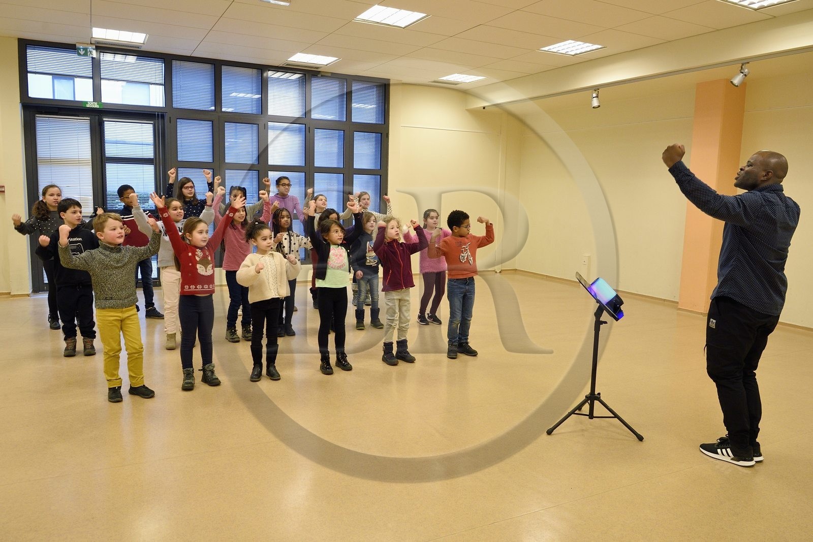 France, Bas-Rhin (67), Strasbourg, répétition de la chorale des Gospel Kids sous la direction du maitre de chœur Alfonso Nsangu
