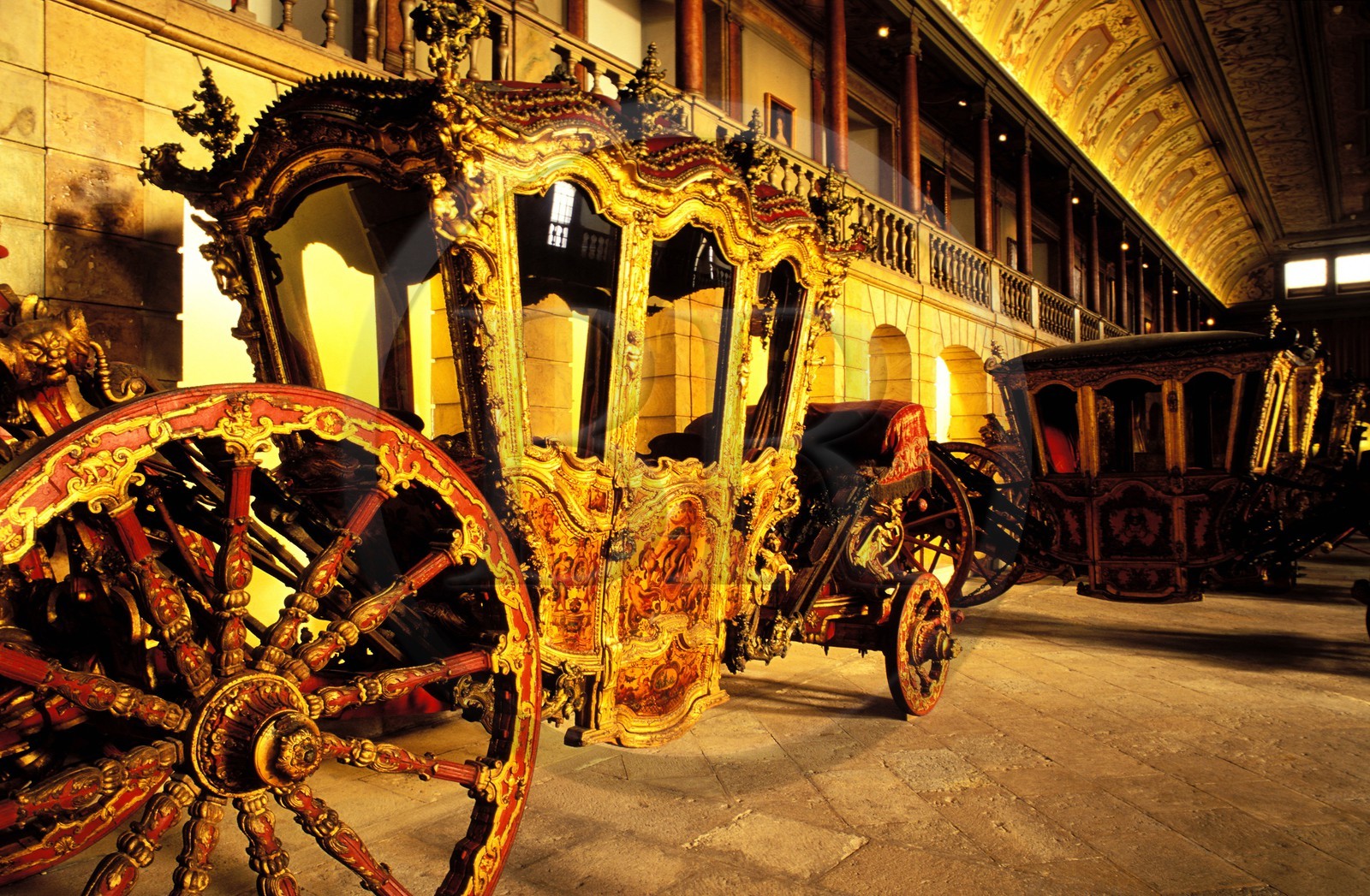 Portugal, Lisbonne, carrosse de Joao V (18ème siècle), musée des carrosses