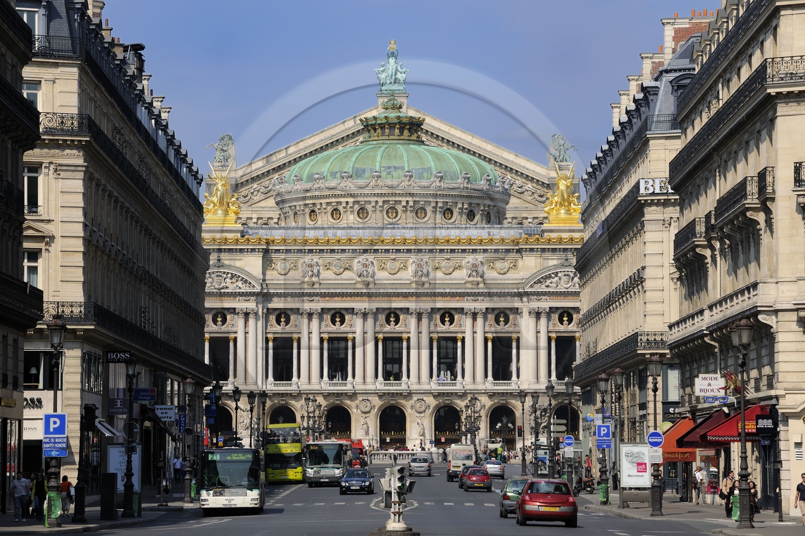 France, Paris (75), l'Opéra Garnier, la façade principale au sud