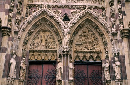 France, Haut-Rhin (68), Thann, la collégiale Saint-Thiébaut