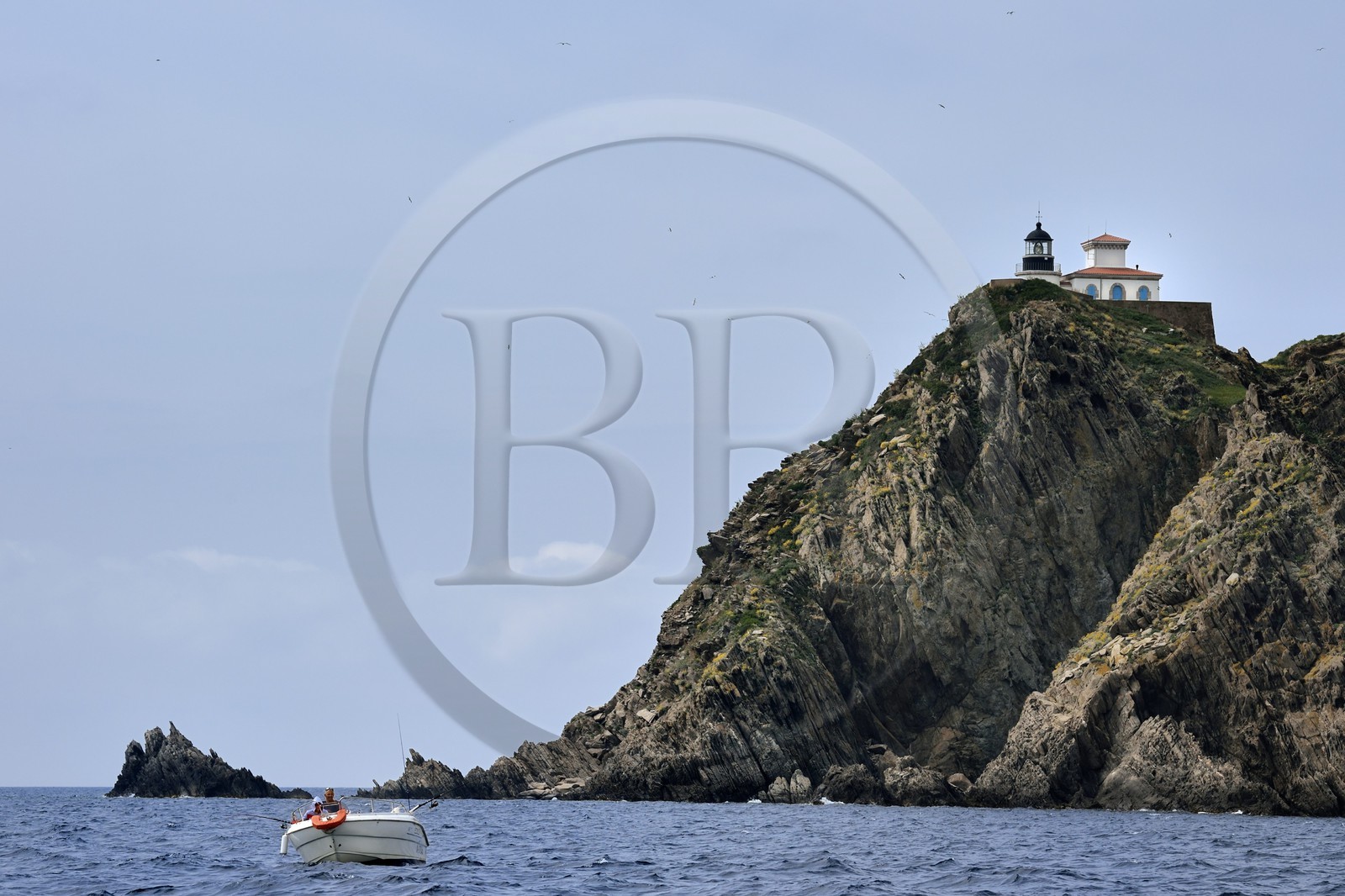 France, Var (83), Iles d'Hyères, Parc national de Port Cros, Ile du Levant, zone militaire, le phare du Titan