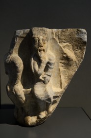 Israel, Jérusalem, quartier de Guivat Ram, musée d'Israel, departement d'archéologie, chapiteau historié, Nazareth, au 12ème siècle