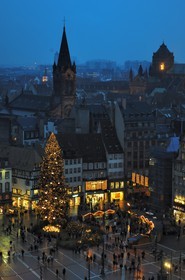 France, Bas Rhin (67), Strasbourg, le Grand Sapin de Noel de la place Kleber