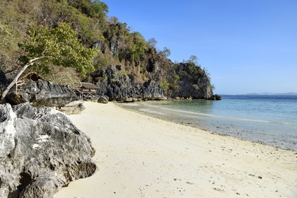Philippines, Calamian Islands dans le nord de Palawan, Coron Island Natural Biotic Area, Banul Beach