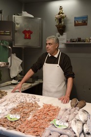 Espagne, Andalousie, Malaga, Mercado Central de Atarazanas, le marché aux poissons dans le marché central