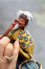 France, Bouches du Rhone, Les Baux de Provence village, labelled Les Plus Beaux Villages de France (The Most Beautiful Villages of France), ornamental figures by Jacqueline Peyron Campagna