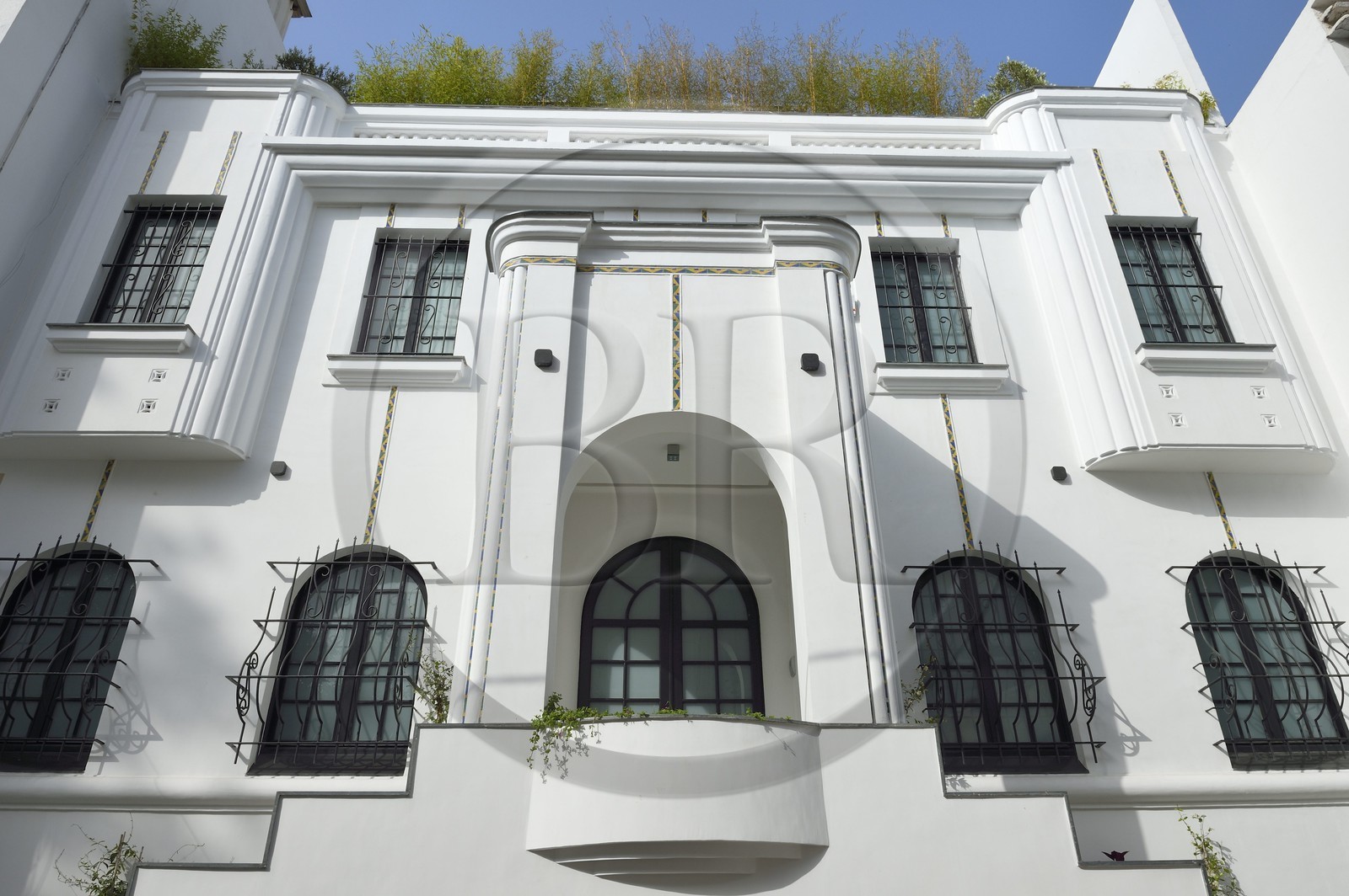 Morocco, Casablanca, Art Deco villa at 5 rue du Docteur Veyre