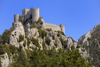 France, Aude (11), château cathare de Puilaurens