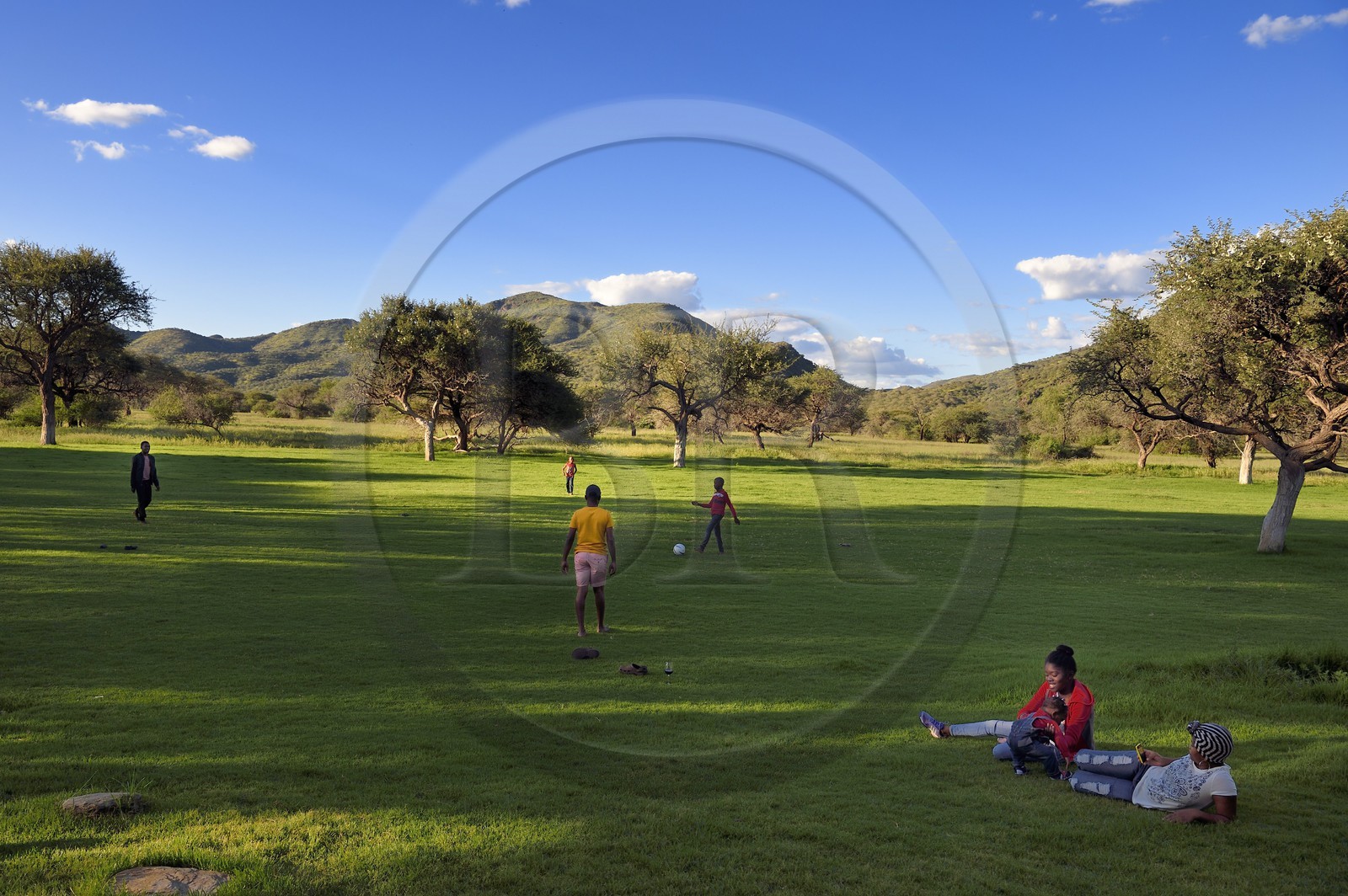 Namibie, région de Khomas, nord de Windhoek, Okapuka Ranch, le parc du lodge