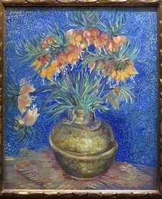 France, Paris, Orsay museum, Fritillaries, imperial crown in a copper vase (1887) by Vincent Van Gogh