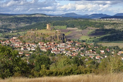 France, Haute Loire, Polignac, Polignac Castle, fortress of the eleventh century on a basalt plateau