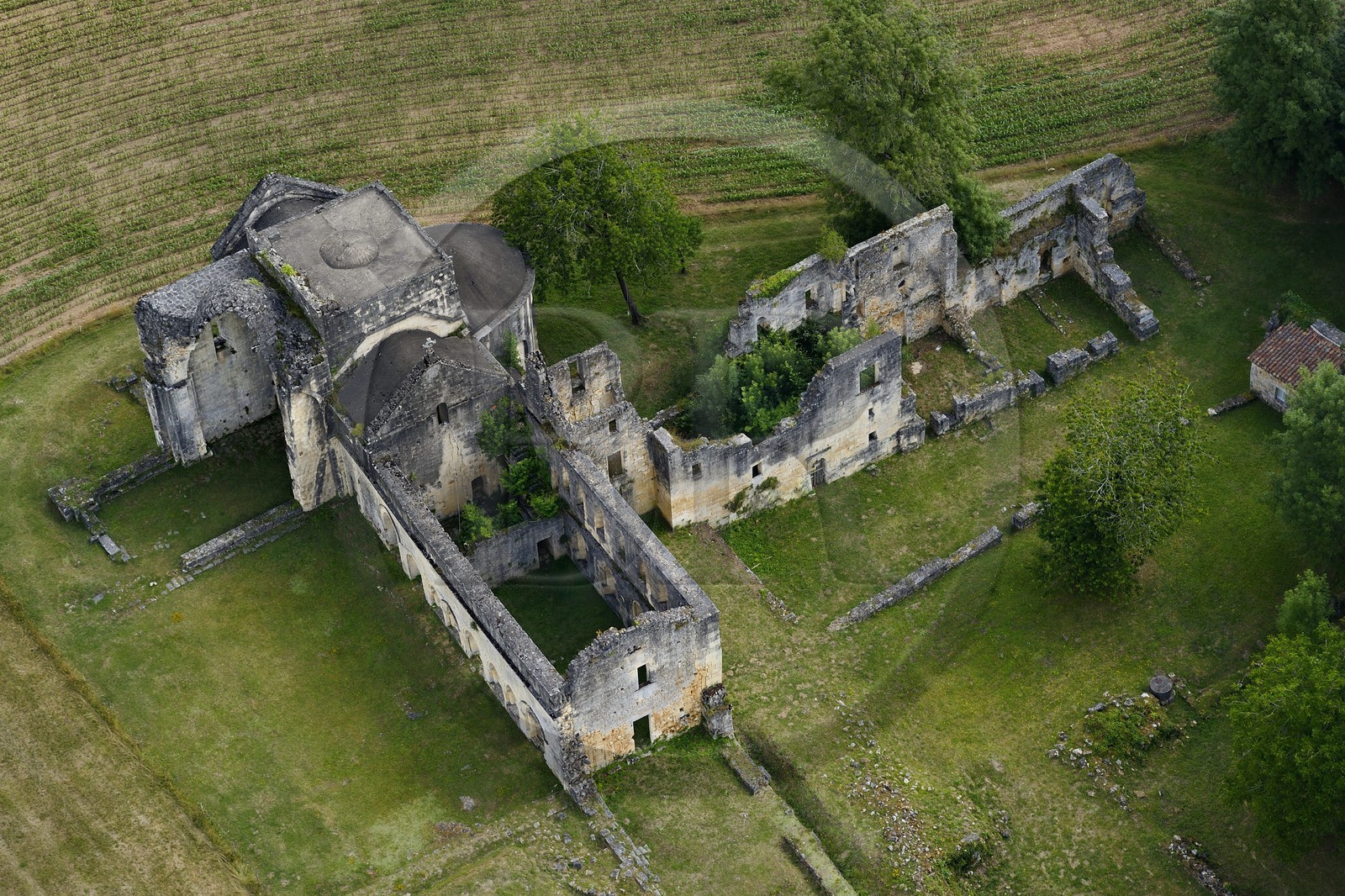 France, Dordogne (24), Périgord Vert, abbaye cistercienne de Boschaud du 12ème siècle qui dépendait de l'abbaye de Clairvaux