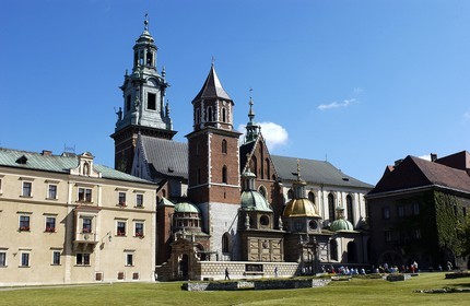 Pologne, région de la Petite-Pologne, Cracovie, la Cathédrale dans l' enceinte du château royal sur la colline de Wawel