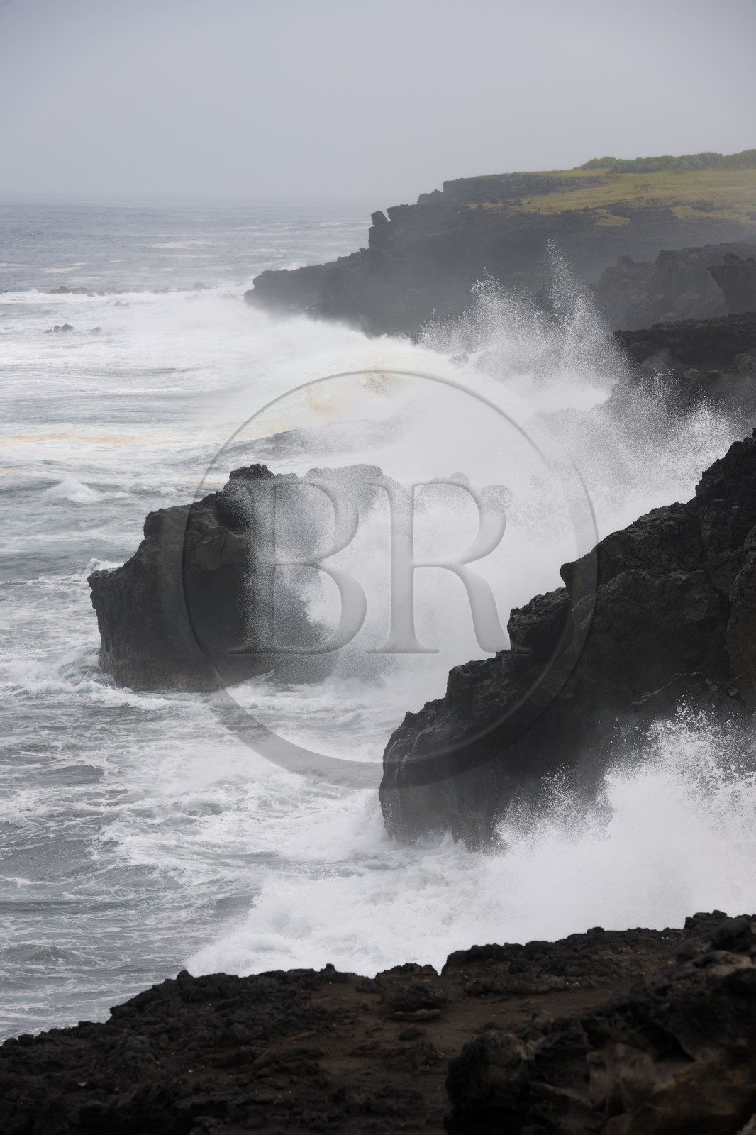 France, île de la Réunion, pointe de Bretagne (ou au sel), tempête sur la côte ouest