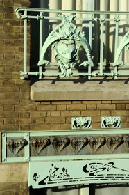 France, Paris (75), le Castel-Beranger, immeuble du 14 rue La Fontaine de style Art Nouveau  par Hector Guimard