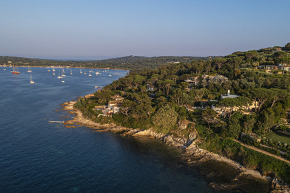 France, Var, Saint-Tropez, the Graniers path east of the city (aerial view)