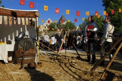 France, Seine et Marne (77), Les Médiévales de Provins, ville classée Patrimoine Mondial de l'UNESCO, place du Châtel