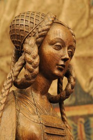 France, Paris, Musee du Moyen-Age (Middle Ages Museum), the former Hotel de Cluny, portrait of Saint Mary Magdalena circa 1500