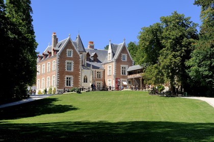 France, Indre-et-Loire (37), vallée de la Loire classée Patrimoine Mondial par l'UNESCO, Amboise, château du Clos Lucé, parc Leonardo Da Vinci (dernière demeure de Léonard de Vinci)