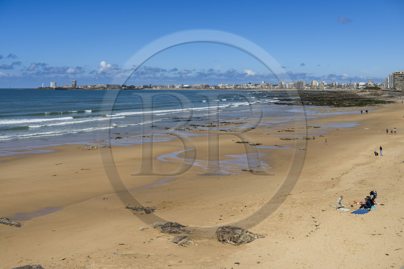 France, Vendée (85), Les-Sables-d'Olonne, le front de mer et grande plage de Tanchet