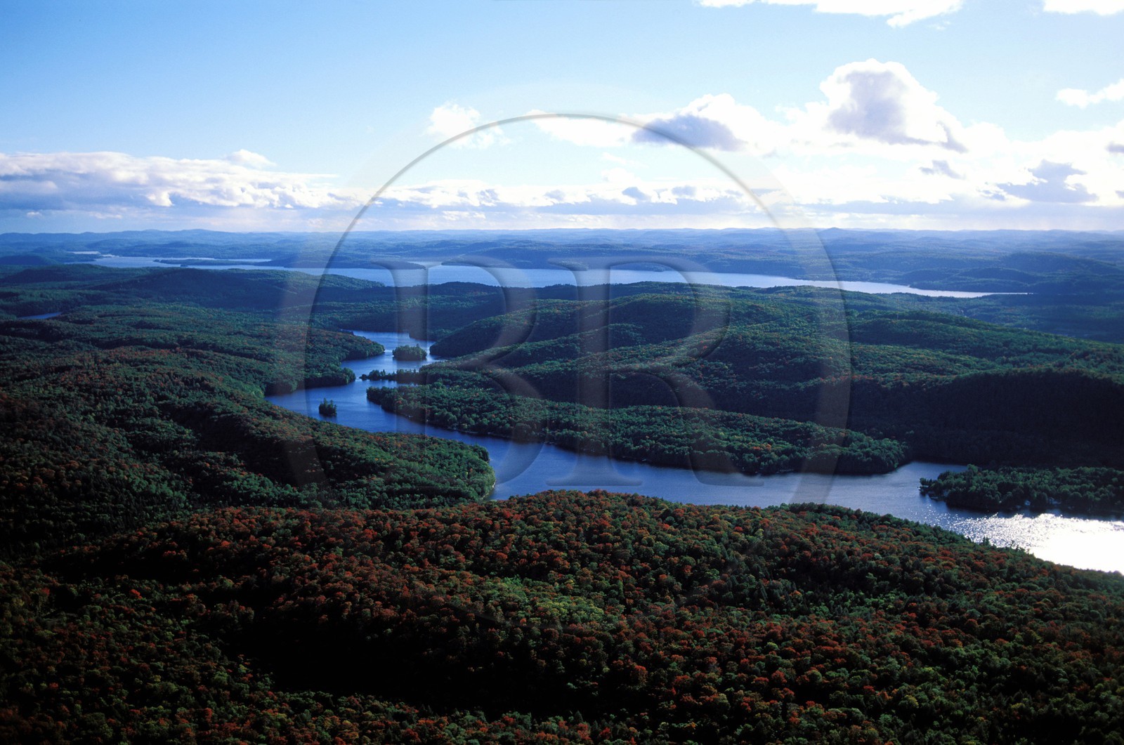 Canada, Quebec Province, La Verendrye Wildlife Reserve (aerial view)