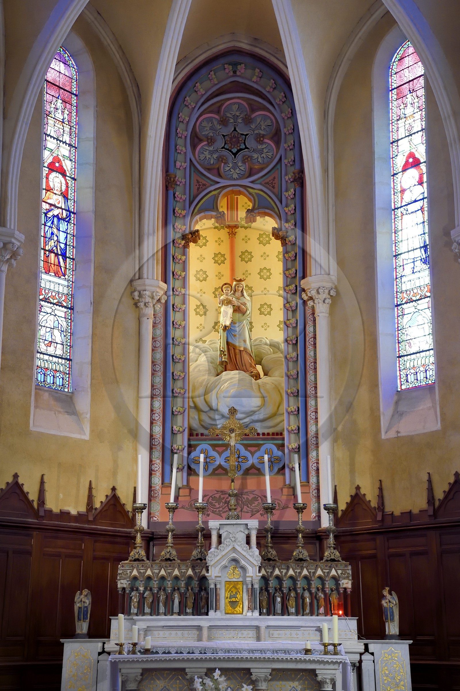 France, Var (83), Massif des Maures, Collobrières, l’église Notre Dame des Victoires