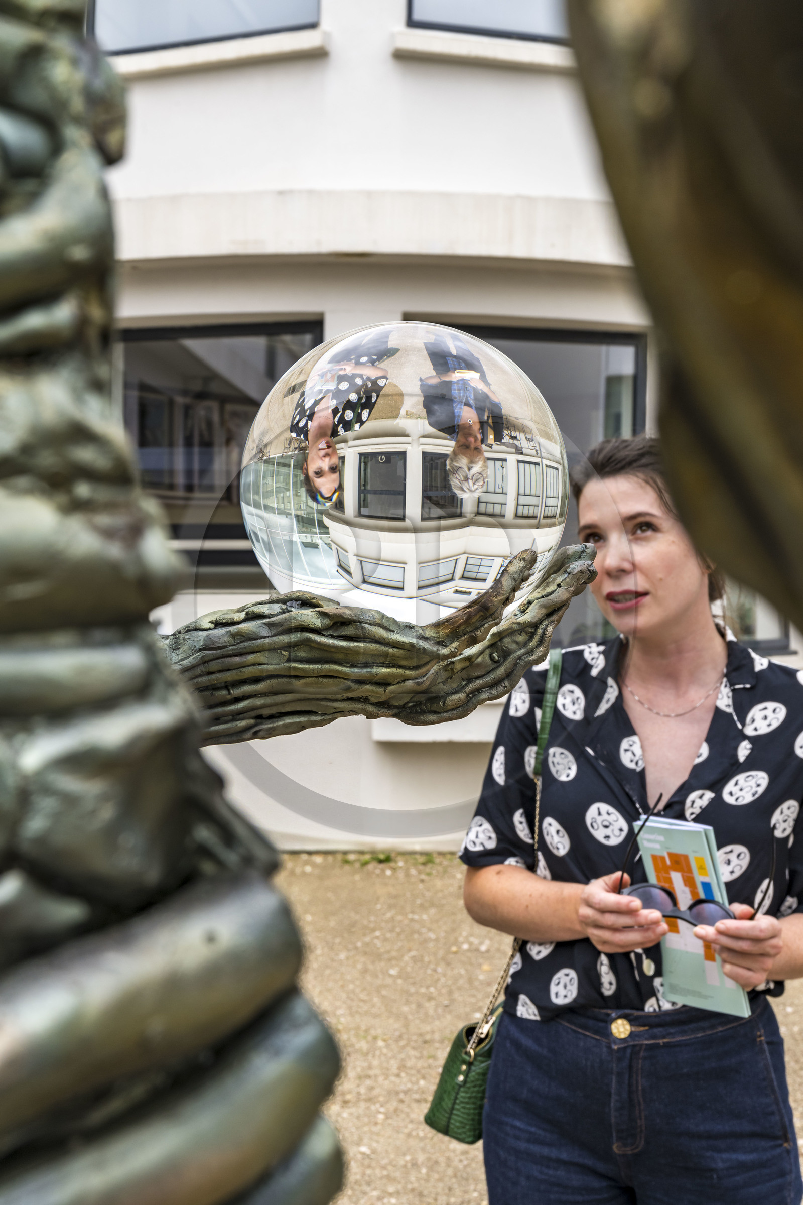 France, Cote d'Or, Dijon, the Consortium Museum, a contemporary art center opened in 2011 and designed by architects Shigeru Ban and Jean de Gastines, Crystal Moon (Orbital Vision), 2023, by artist Jean-Marie Appriou