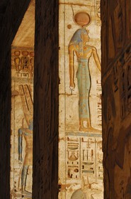 Egypte, Haute Egypte, vallée du Nil, environs de Louxor, nécropole thébaine classée Patrimoine Mondial de l'UNESCO, Thèbes Ouest, Medinet Habou, temple de Ramses III