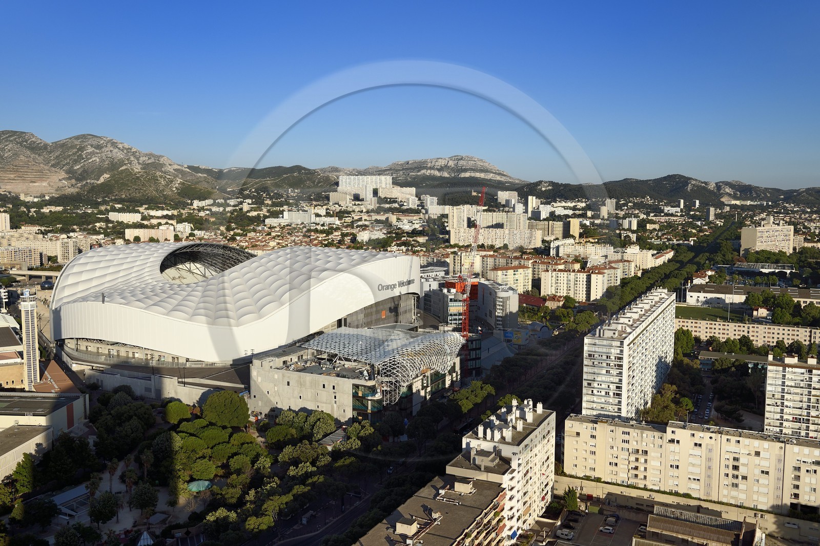 France, Bouches-du-Rhône (13), Marseille, quartier Rond point du Prado, le stade Vélodrome
