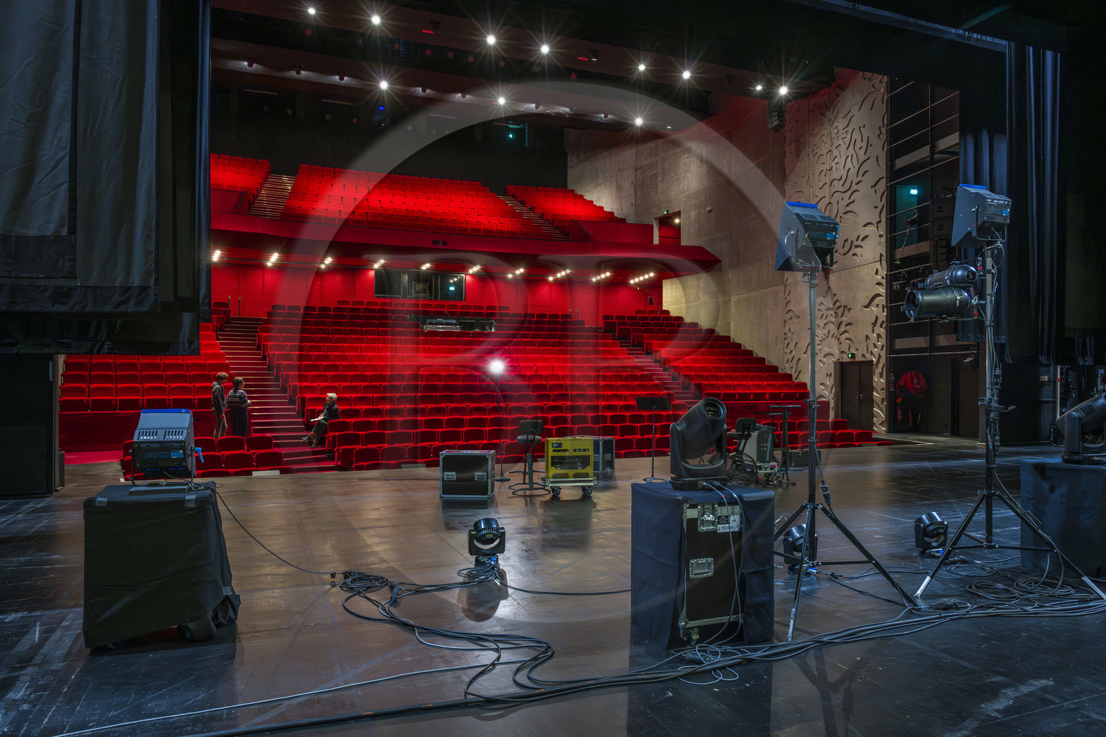 France, Loire-Atlantique, Saint-Nazaire, the Théâtre, national stage and Simone-Veil theatre, designed by Karine Herman of the K-architectures agency in the city's bombed-out former train station