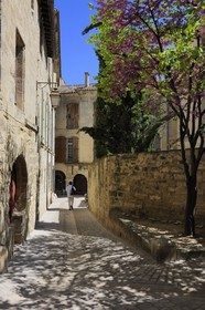 France, Gard, Uzes, listed as town of art and history, Gaston Chauvet street