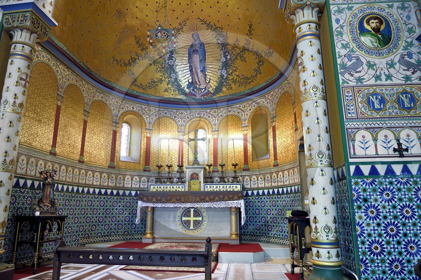 France, Pyrénées-Atlantiques (64), Pays-Basque, Biarritz, chapelle Impériale construite en 1864 par l'architecte Boeswillwald et dédiée à Notre-Dame-de-Guadalupe