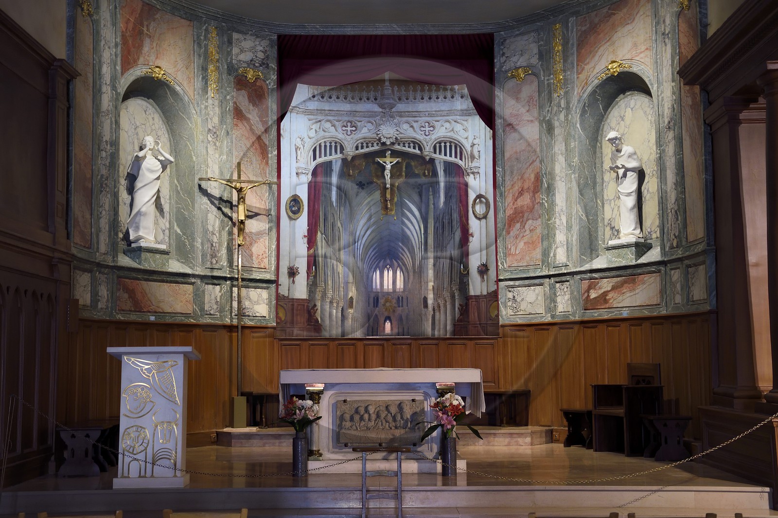 France, Val de Marne, Bry-sur-Marne, St. Gervais and St. Protais church, Louis Daguerre diorama