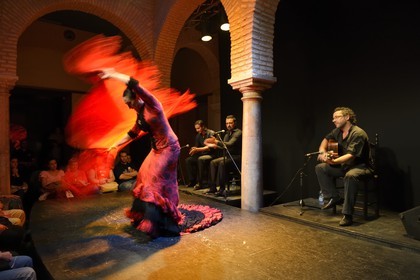 Espagne, Andalousie, Séville, quartier de Santa Cruz, musée de la dance flamenco