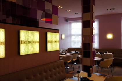 Germany, Bremen, Weserburg Contemporary Art Museum, the trendy restaurant