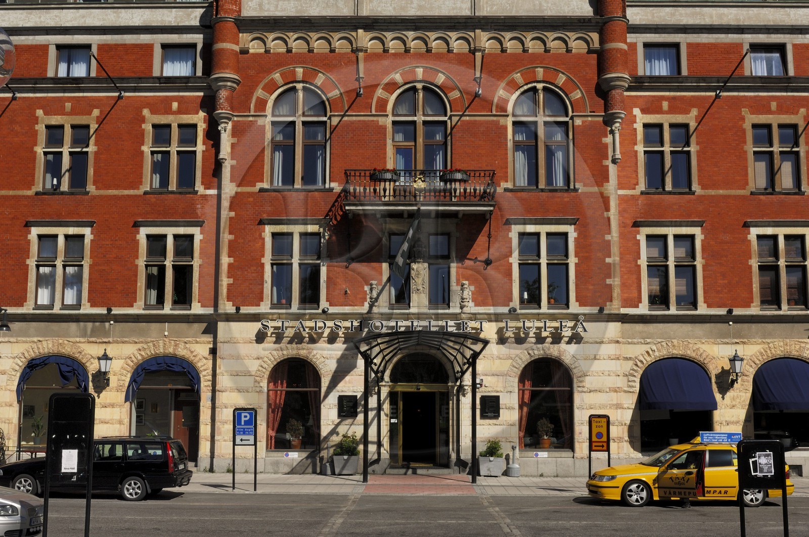 Suède, Laponie, comté de Norrbotten, Lulea, Elite Stadshotellet (vue aérienne)