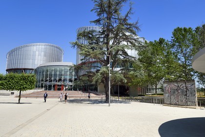 France, Bas Rhin, Strasbourg, European district, the building of the European Court of Human Rights which depends on the Council of Europe