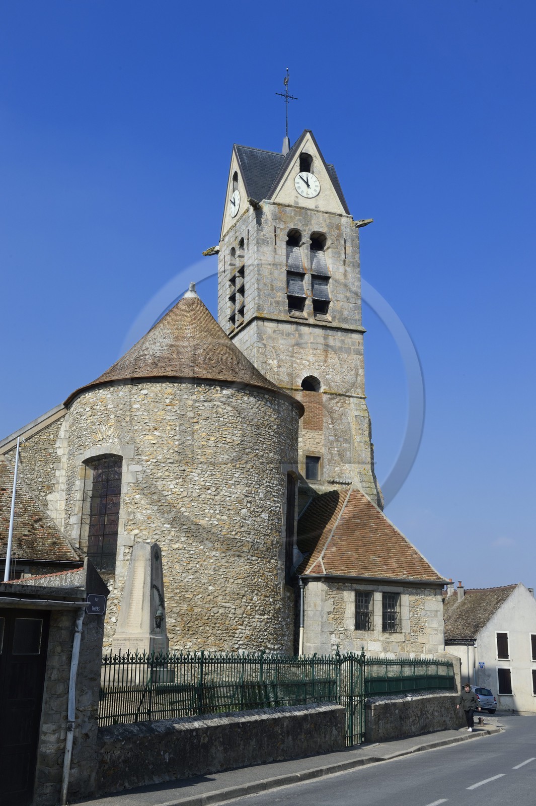 France, Seine-et-Marne (77), village de Maincy qui jouxte le domaine du château de Vaux-le-Vicomte, l'Eglise Saint Etienne
