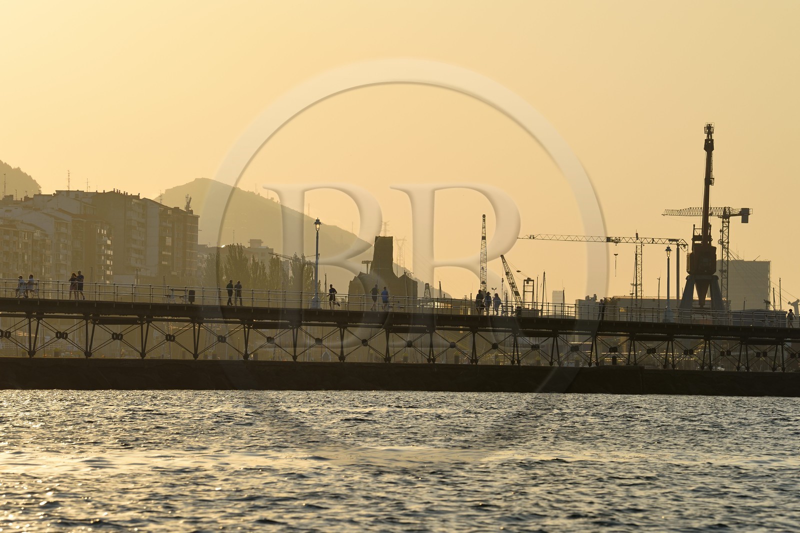 Espagne, Pays basque espagnol, Biscaye, Santurtzi, port industriel de Bilbao à l'embouchure du fleuve Nervion